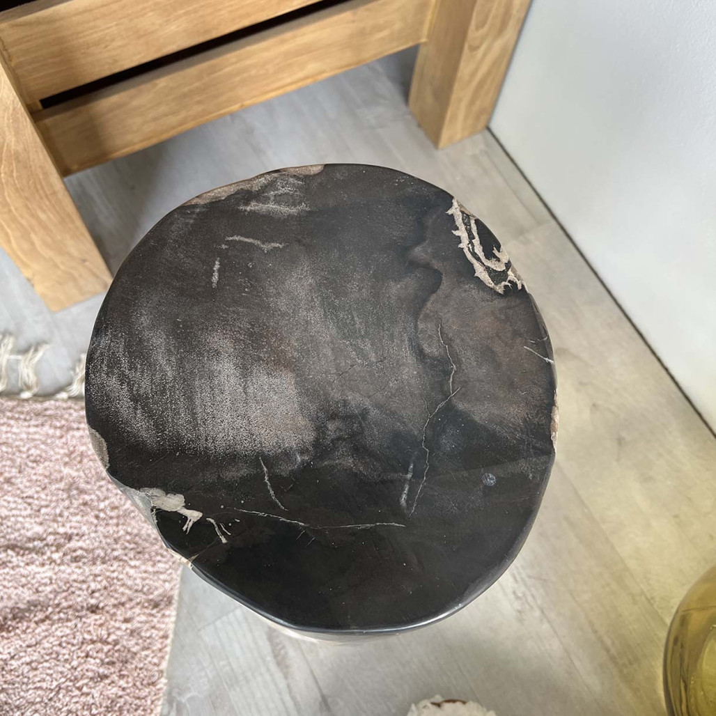 pouf bois pétrifié 50 cm - Wanda collection pouf bois pétrifié 50 cm - Wanda collection