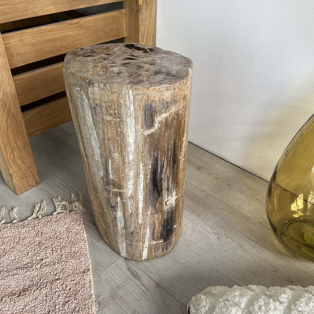 pouf bois pétrifié fossilisé - Wanda collection pouf bois pétrifié fossilisé - Wanda collection