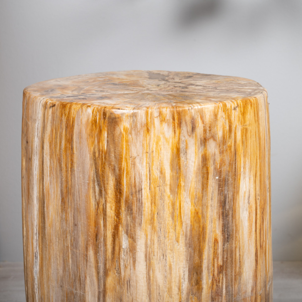 Pouf en bois pétrifié de 45 cm - Wanda collection