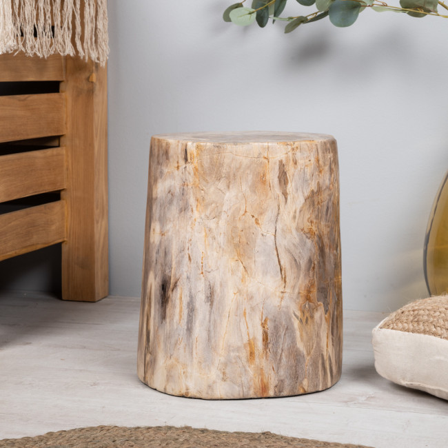 Tabouret en bois fossilisé - Wanda collection