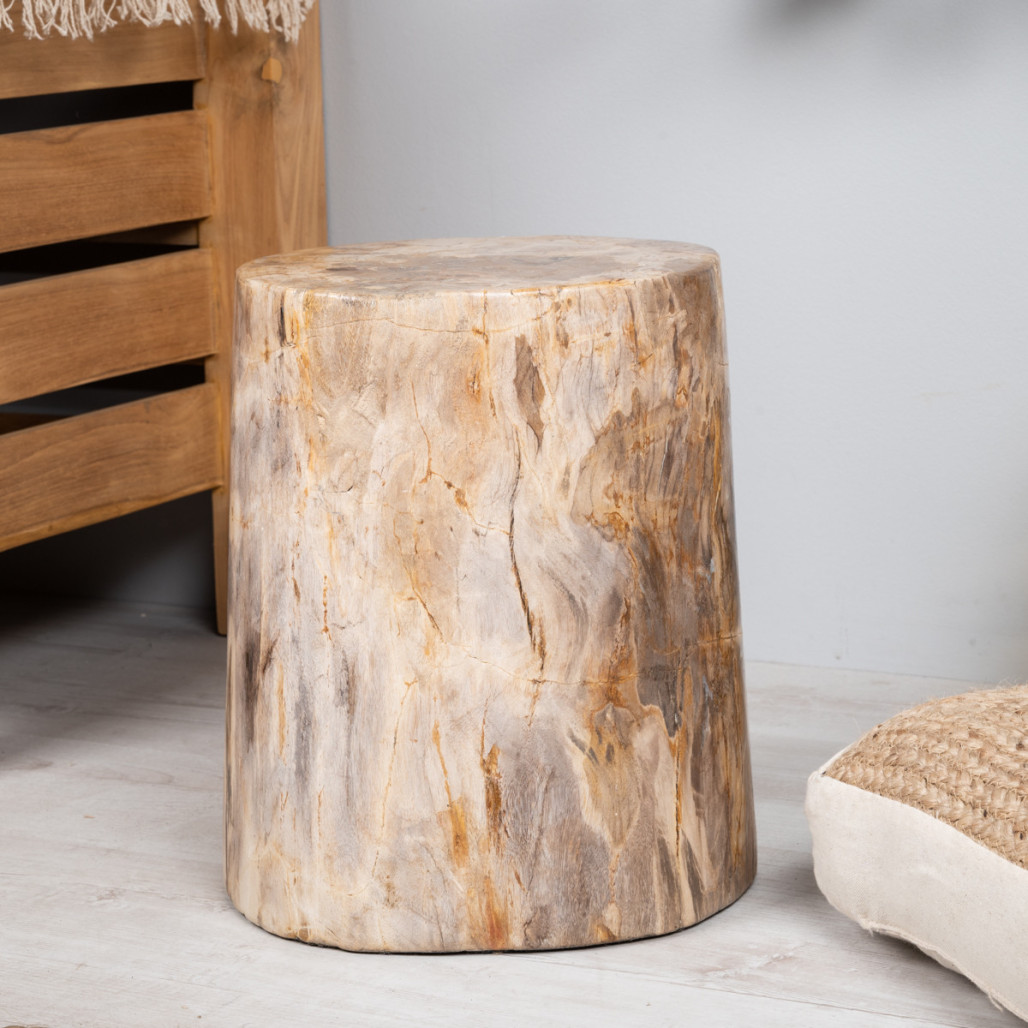 Tabouret en bois fossilisé - Wanda collection