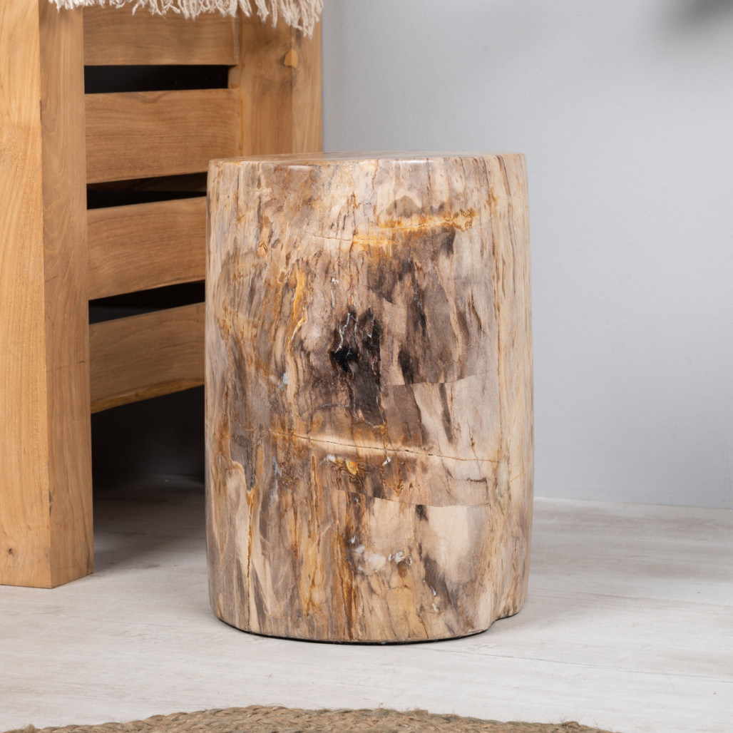 Tabouret en bois fossilisé - Wanda collection