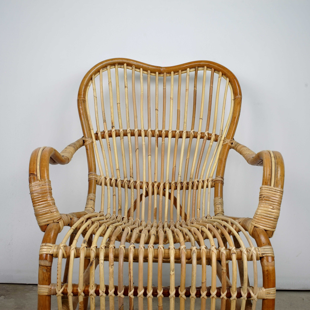 Fauteuil de jardin en rotin Kiran