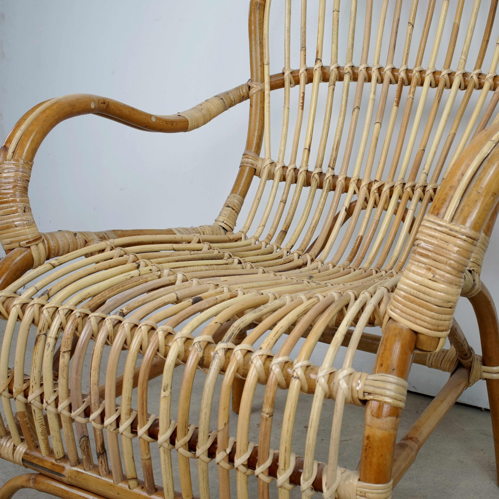 Fauteuil de jardin en rotin Kiran