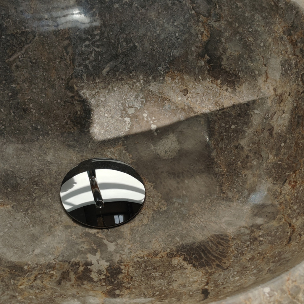 Grande Vasque de salle de bain à poser ROC en marbre gris Grande Vasque de salle de bain à poser ROC en marbre gris