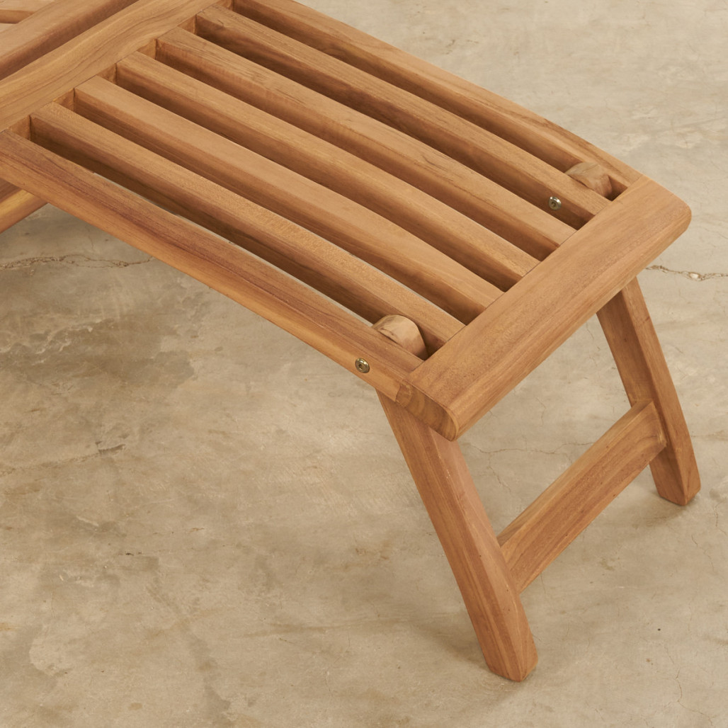 Transat en teck massif Audrey