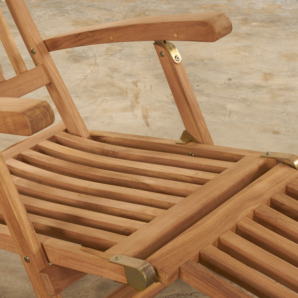 Transat en teck massif Audrey