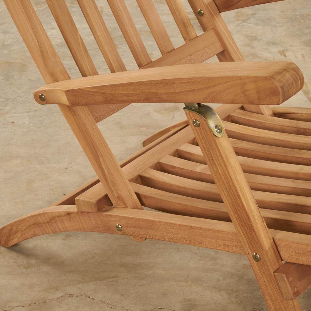 Transat en teck massif Audrey