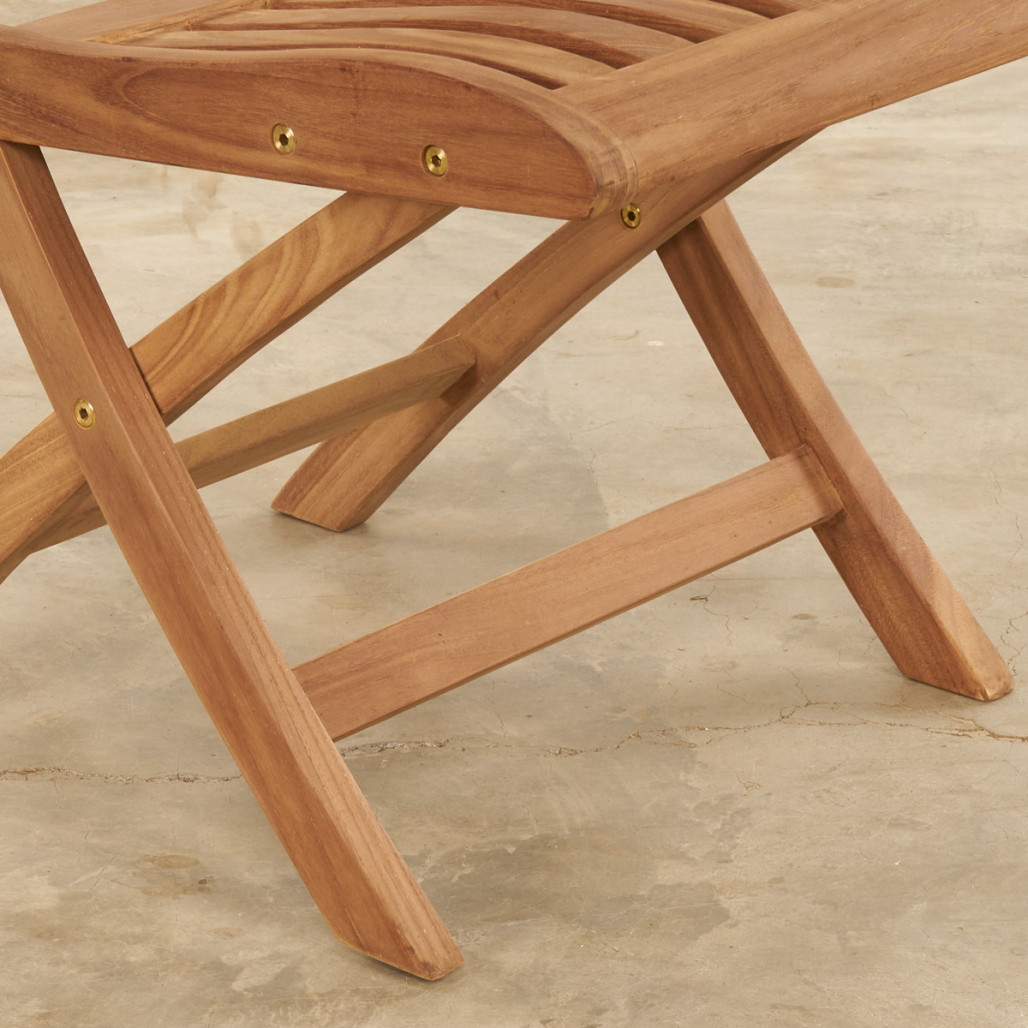 Chaise pliante en teck massif Lisato