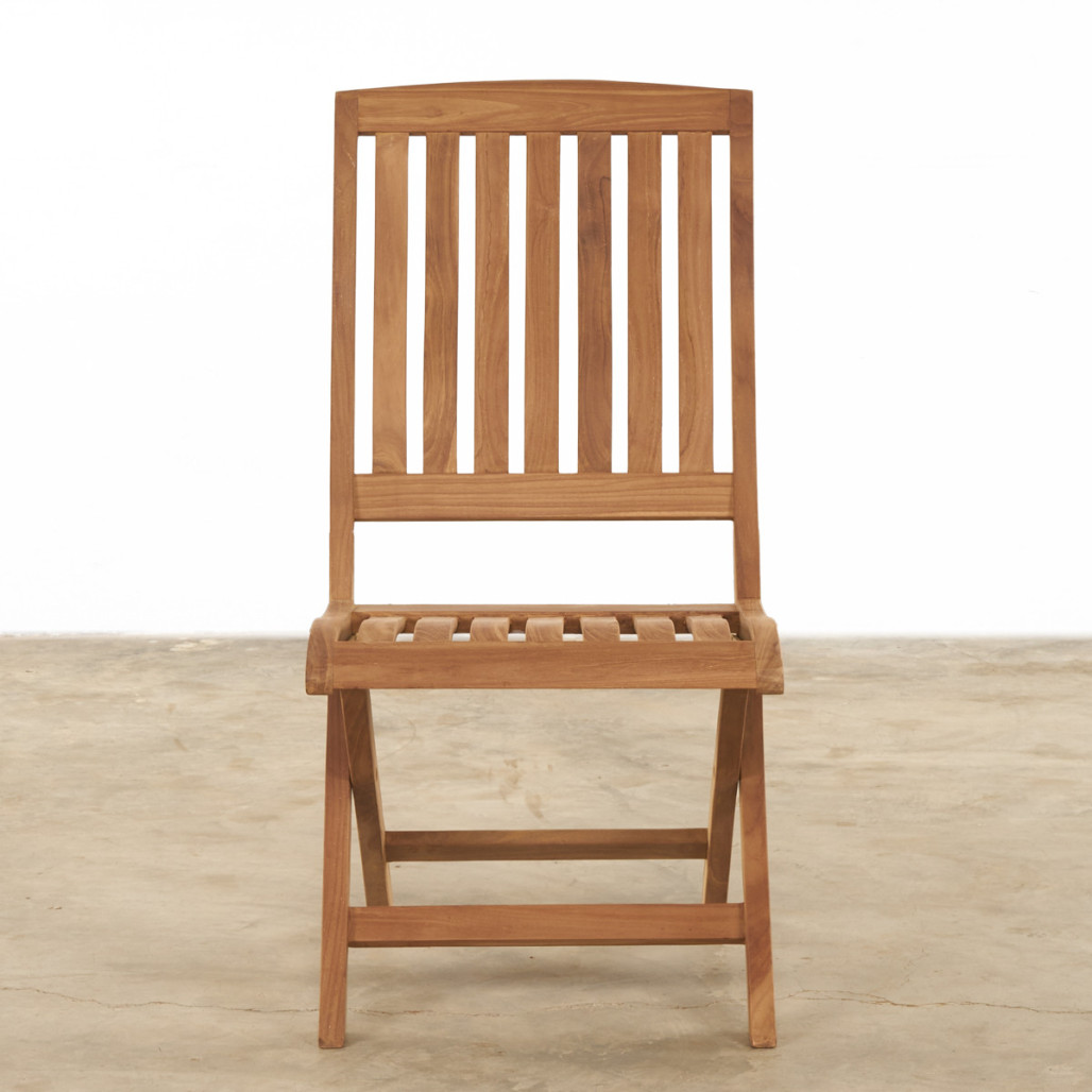 Chaise pliante en teck massif Lisato