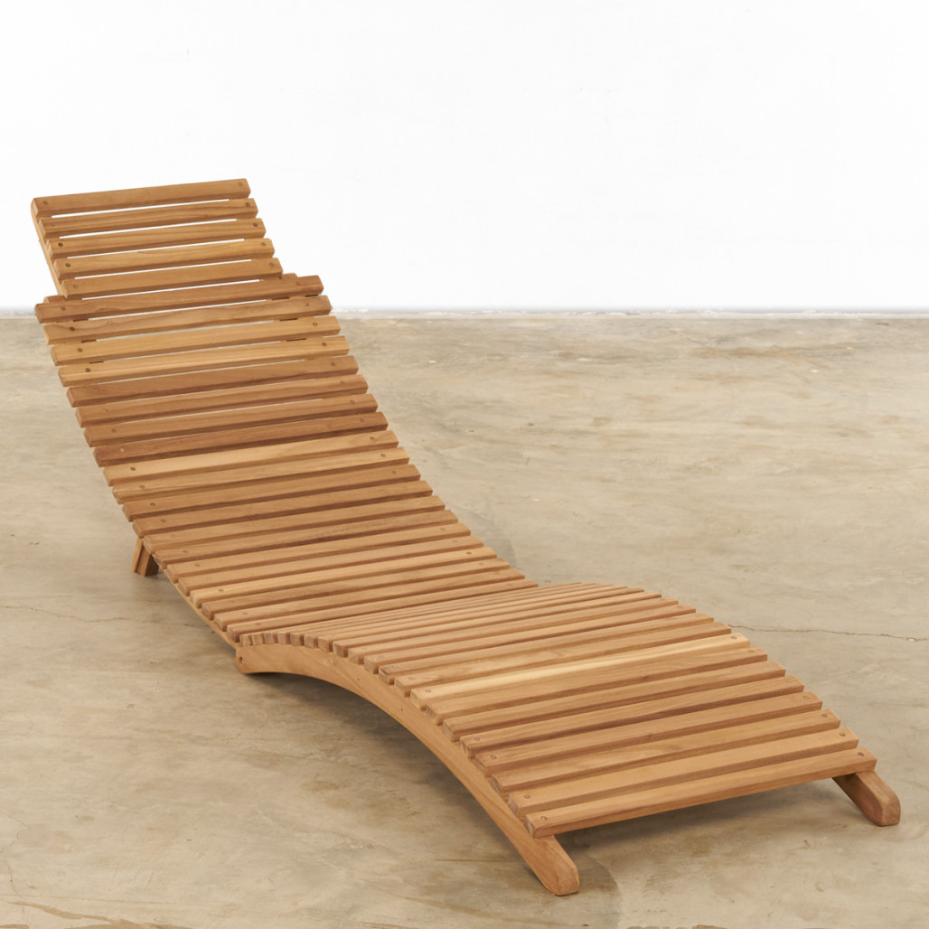 Transat pliant en teck massif Swell Transat pliant en teck massif Swell