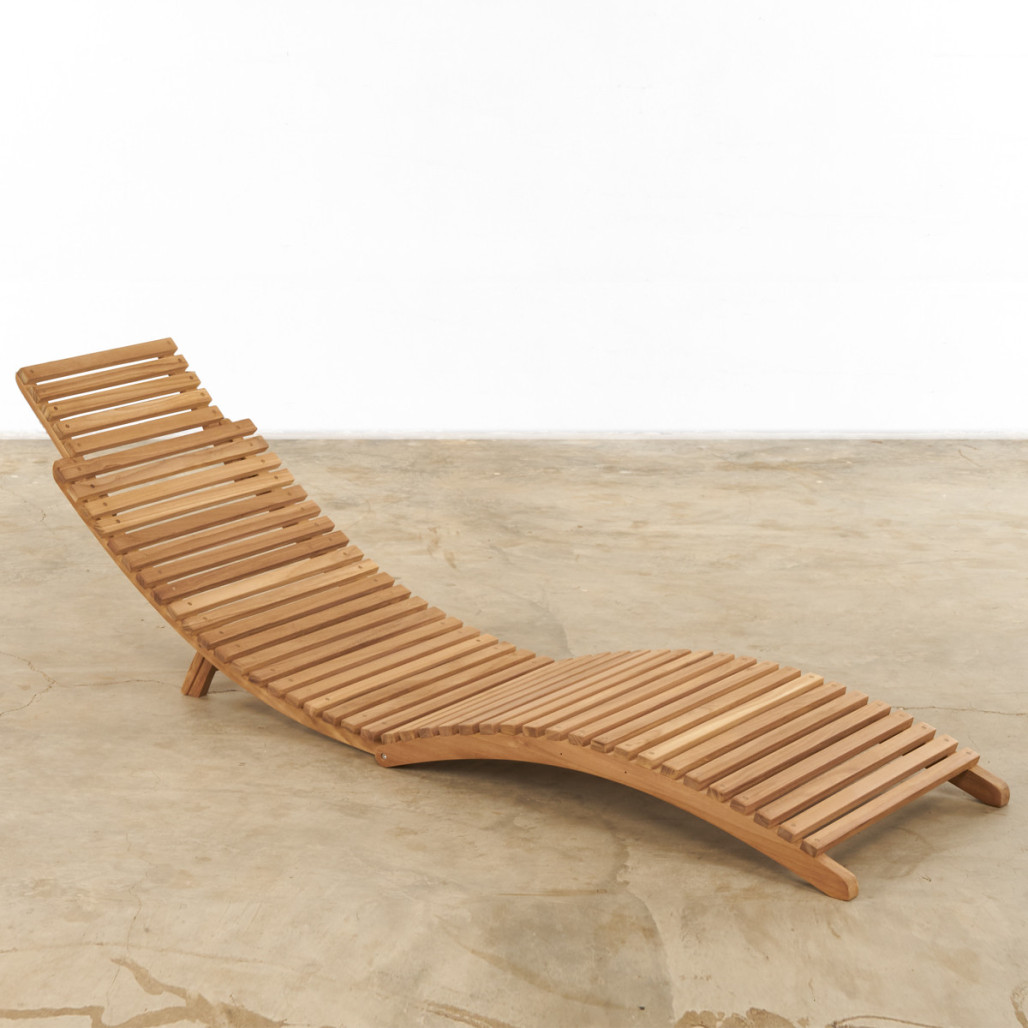 Transat pliant en teck massif Swell Transat pliant en teck massif Swell