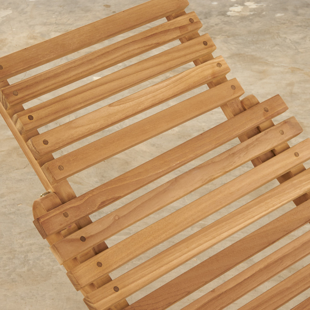 Transat pliant en teck massif Swell Transat pliant en teck massif Swell