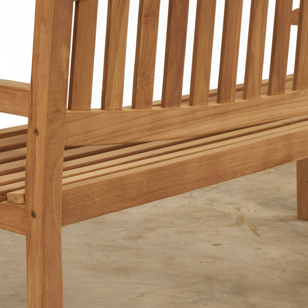 Banc de jardin en teck massif Hadapo