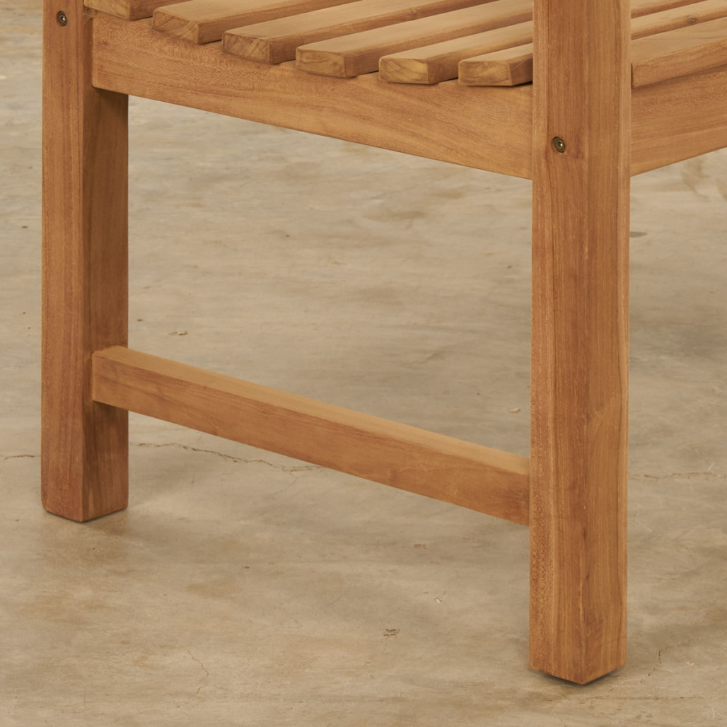 Banc de jardin en teck massif Hadapo