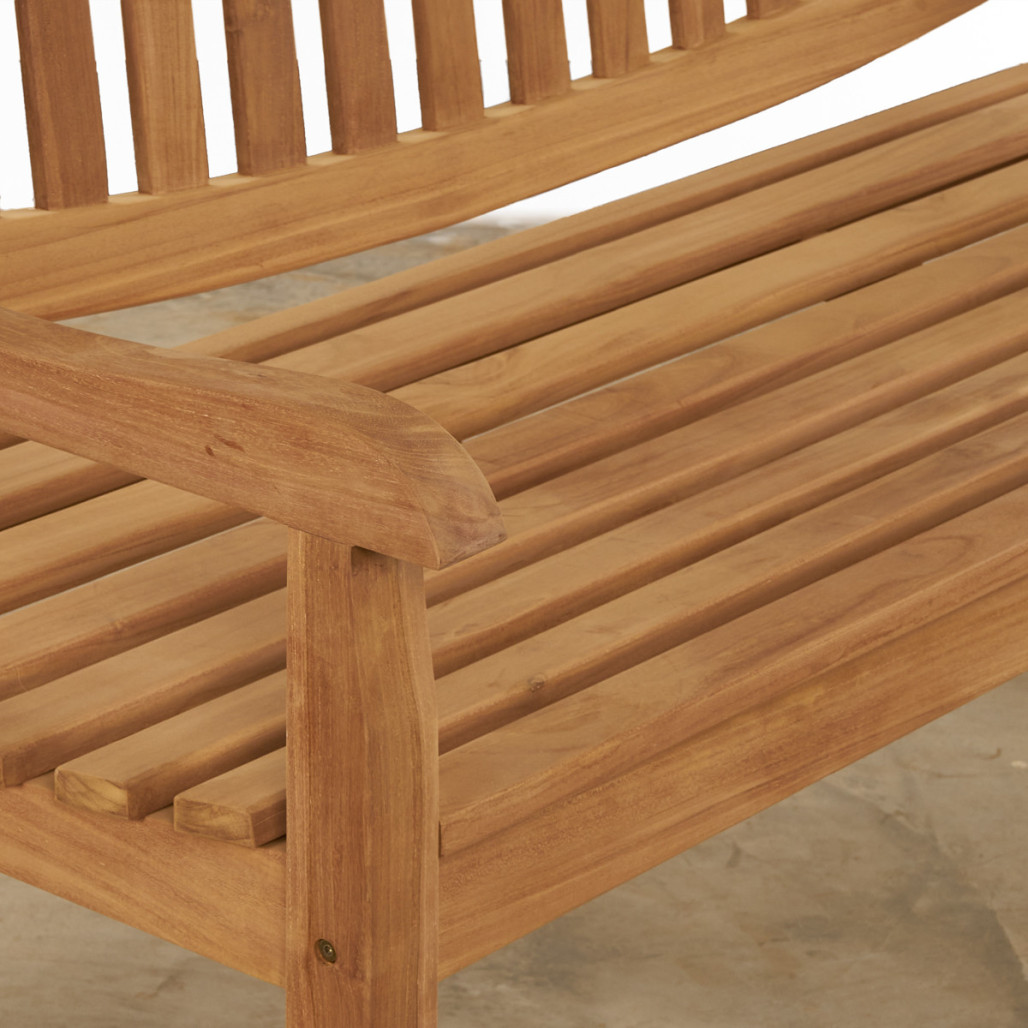 Banc de jardin en teck massif Hadapo