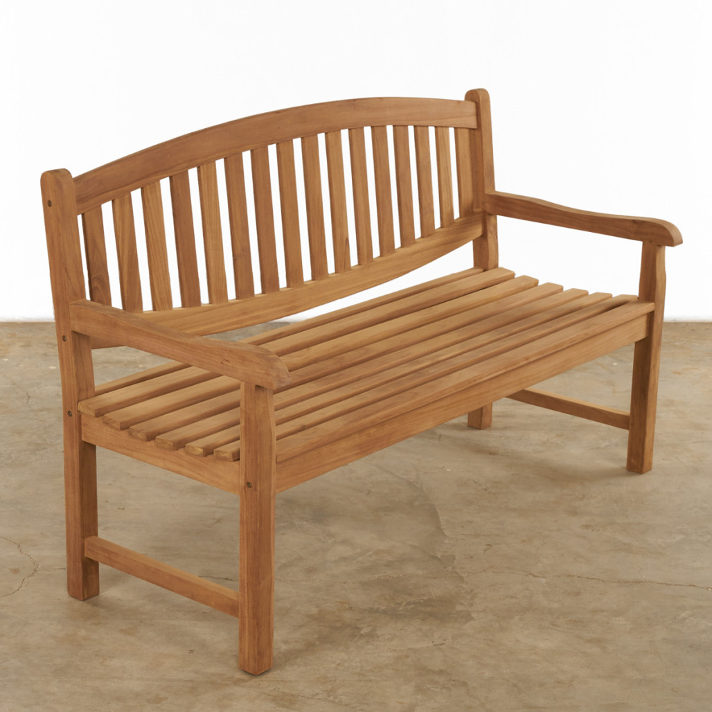 Banc de jardin en teck massif Hadapo
