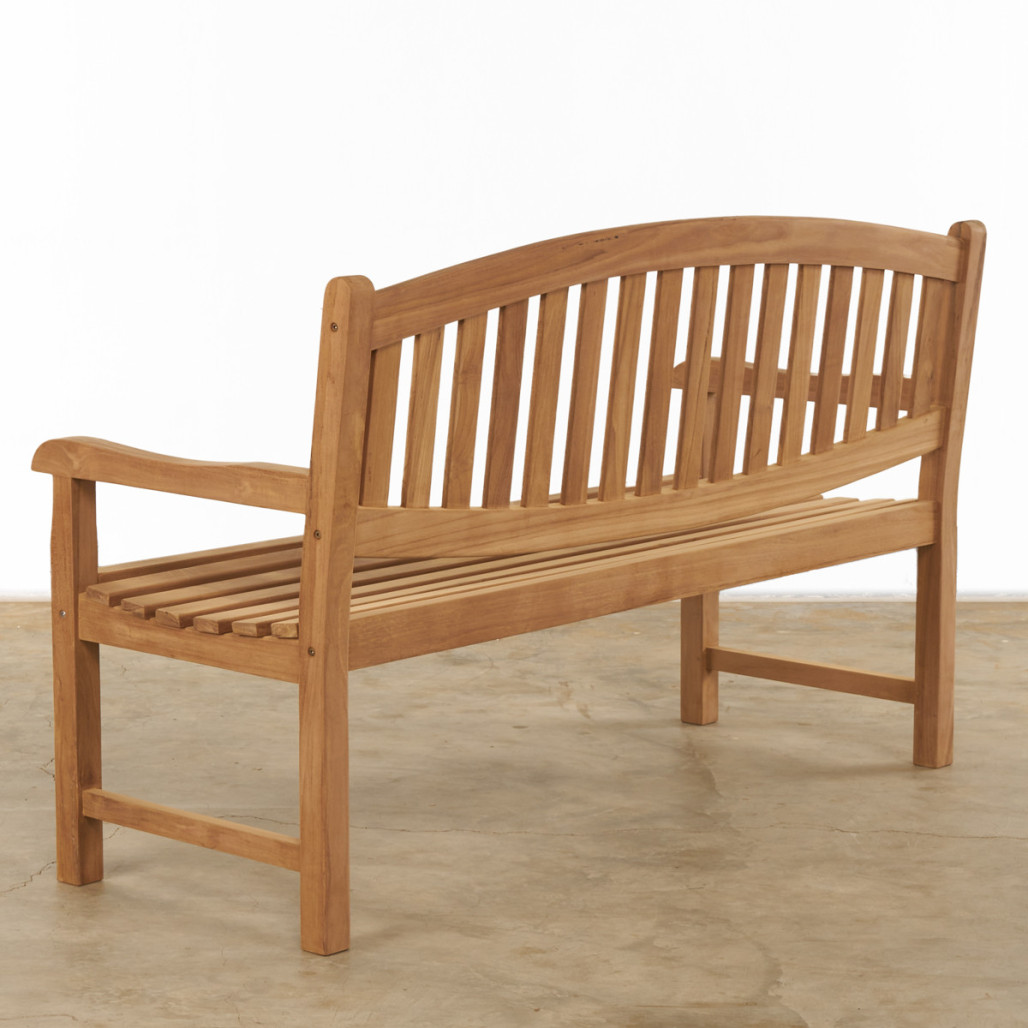 Banc de jardin en teck massif Hadapo