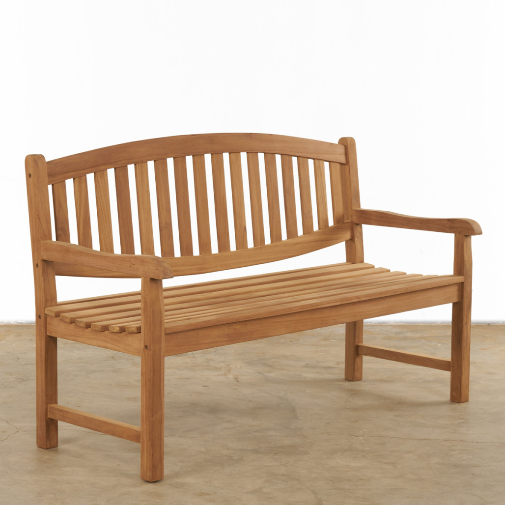 Banc de jardin en teck massif Hadapo