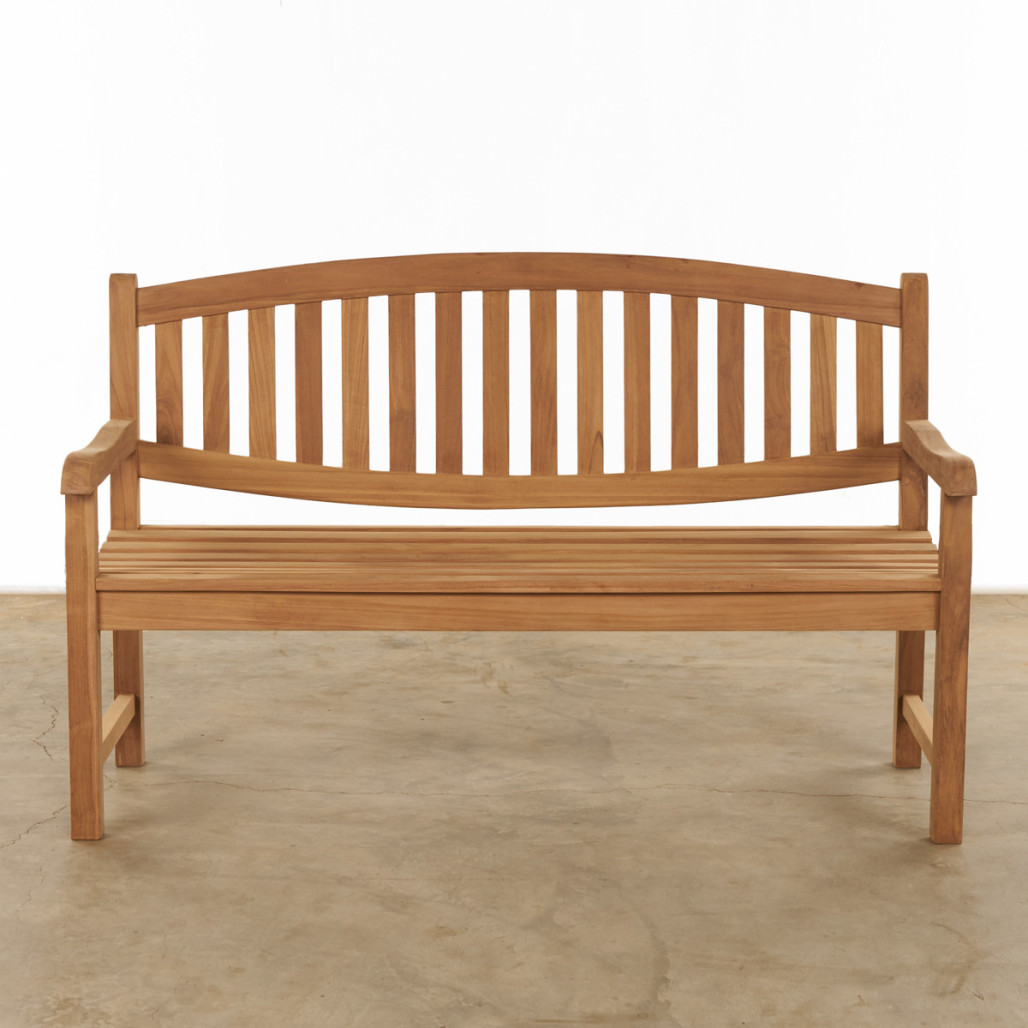 Banc de jardin en teck massif Hadapo