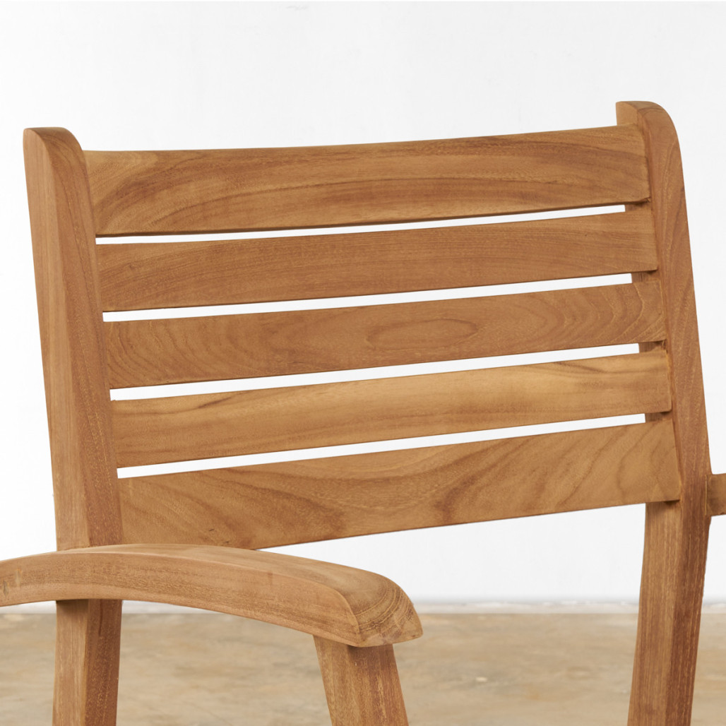 Fauteuil de jardin en teck massif Horismo Fauteuil de jardin en teck massif Horismo