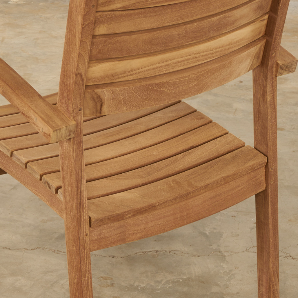 Fauteuil de jardin en teck massif Horismo Fauteuil de jardin en teck massif Horismo