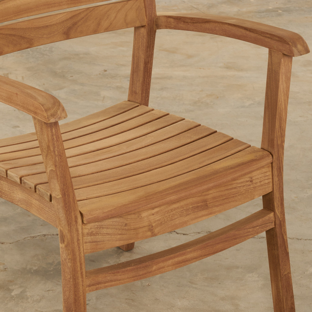 Fauteuil de jardin en teck massif Horismo Fauteuil de jardin en teck massif Horismo