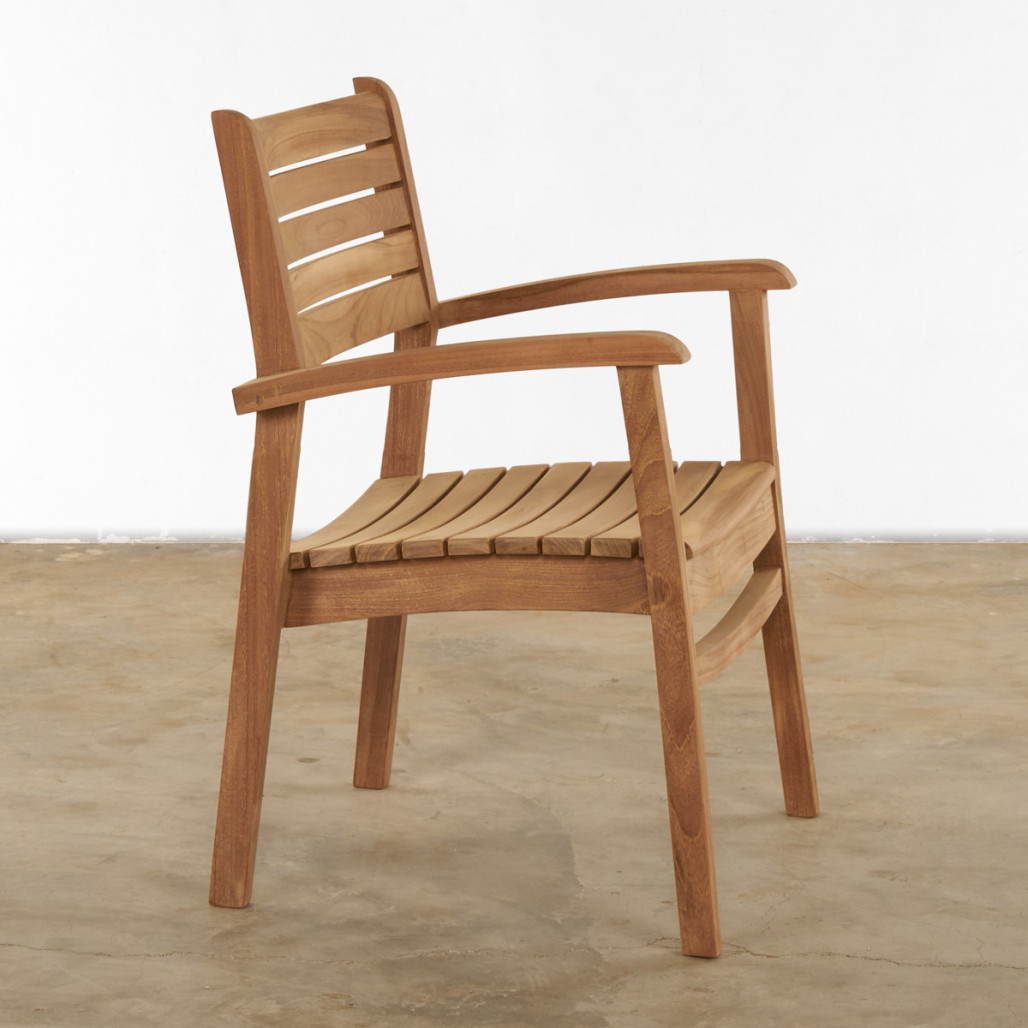 Fauteuil de jardin en teck massif Horismo Fauteuil de jardin en teck massif Horismo