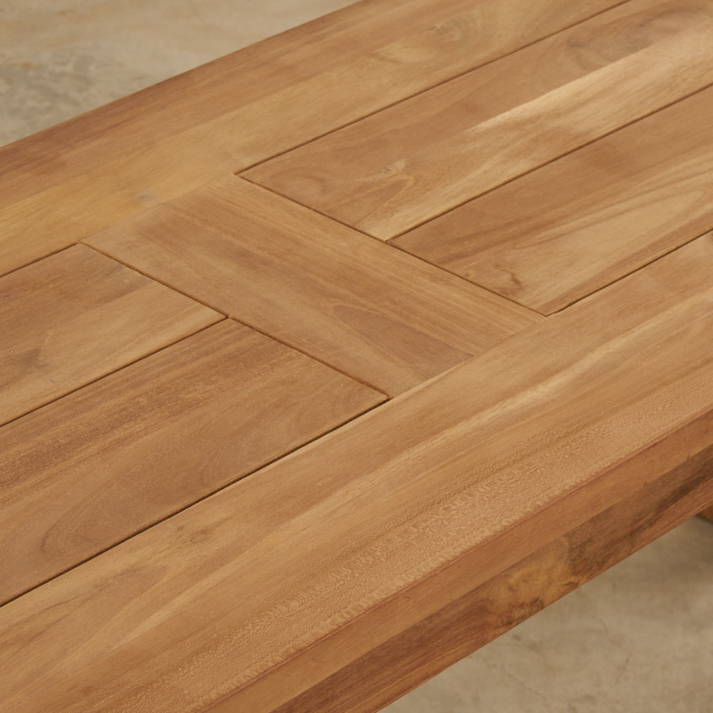Banc de jardin en teck massif Matado 130 cm Banc de jardin en teck massif Matado 130 cm