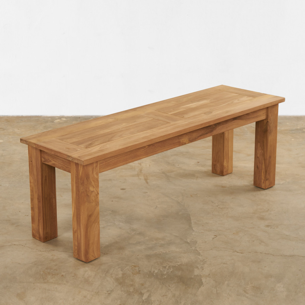 Banc de jardin en teck massif Matado 130 cm Banc de jardin en teck massif Matado 130 cm