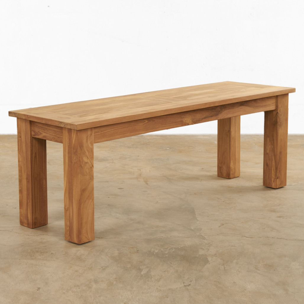 Banc de jardin en teck massif Matado 130 cm Banc de jardin en teck massif Matado 130 cm