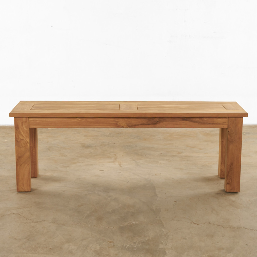 Banc de jardin en teck massif Matado 130 cm Banc de jardin en teck massif Matado 130 cm