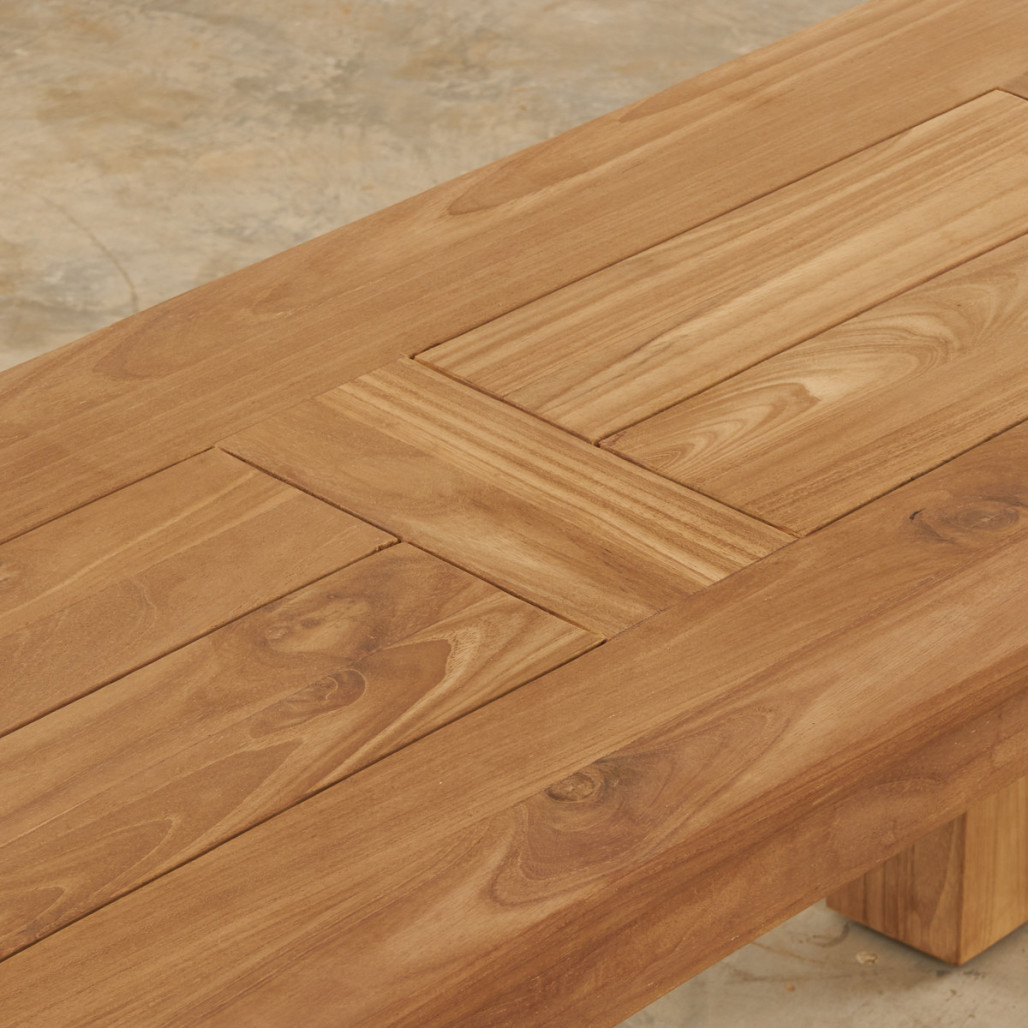 Banc de jardin en teck massif Matado 100 cm Banc de jardin en teck massif Matado 100 cm