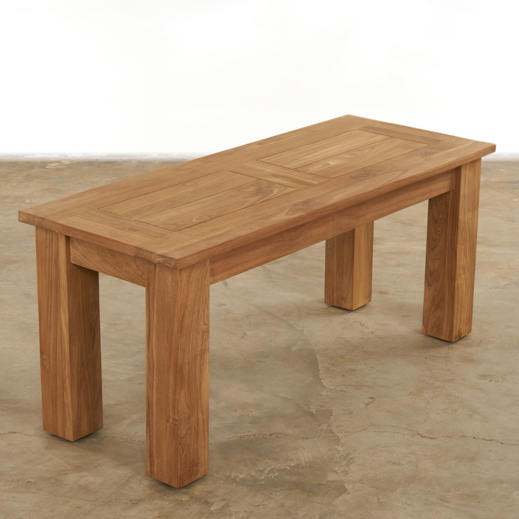 Banc de jardin en teck massif Matado 100 cm Banc de jardin en teck massif Matado 100 cm