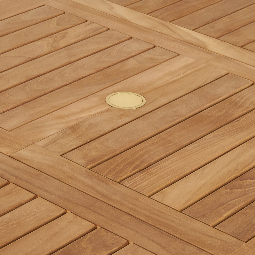 Table de jardin en teck massif avec rallonge 160/210 Nina Table de jardin en teck massif avec rallonge 160/210 Nina