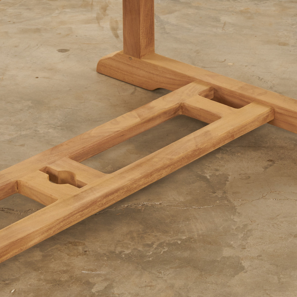 Table de jardin en teck massif avec rallonge 160/210 Nina Table de jardin en teck massif avec rallonge 160/210 Nina