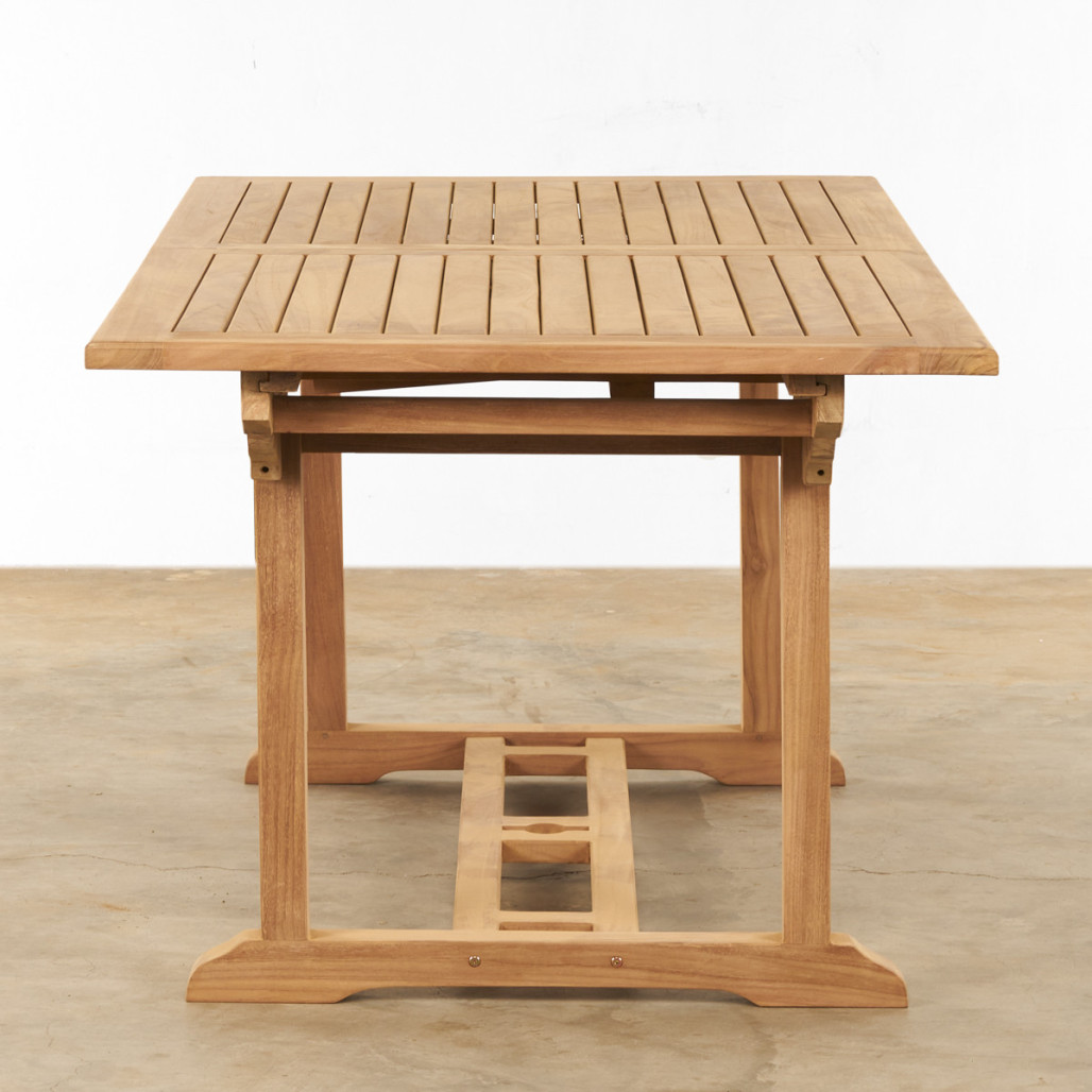 Table de jardin en teck massif avec rallonge 160/210 Nina Table de jardin en teck massif avec rallonge 160/210 Nina