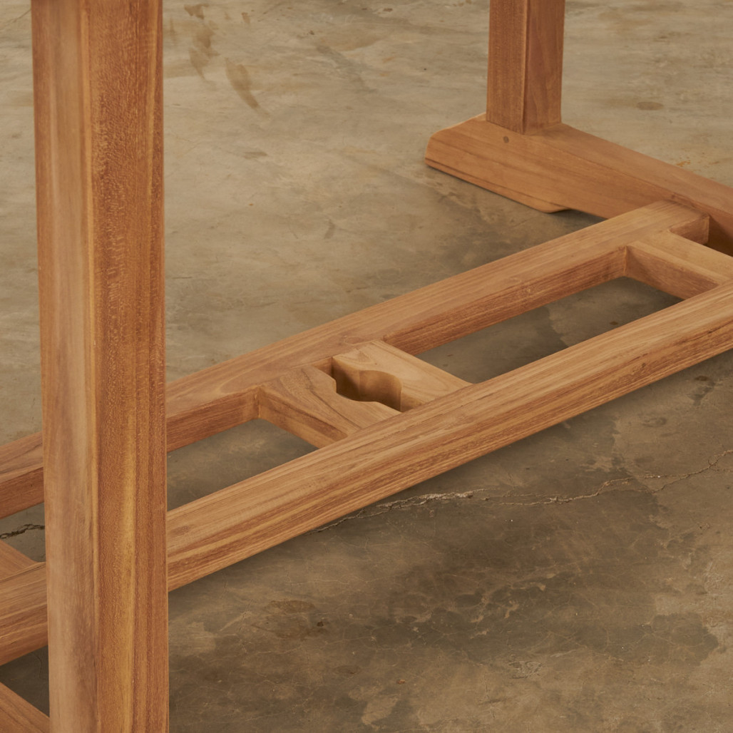 Table de jardin ovale en teck massif avec rallonge 160 (210) Nina Table de jardin ovale en teck massif avec rallonge 160 (210) Nina