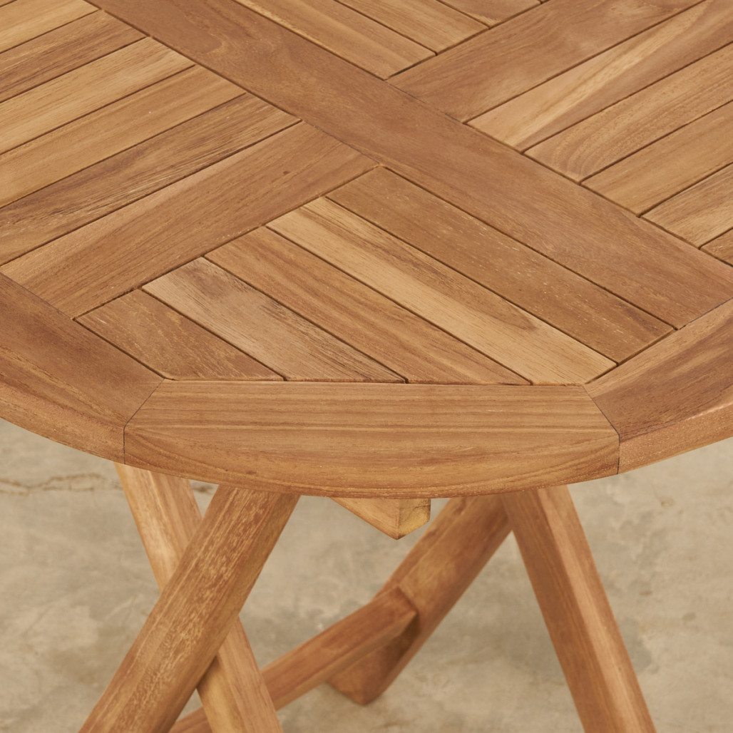 Table basse de jardin en teck massif Onora