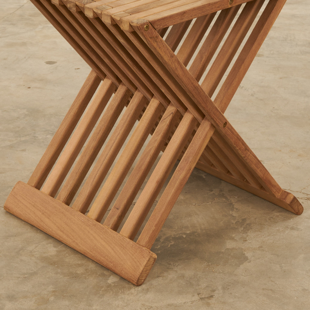 Table basse de jardin en teck  pliante Fish Table basse de jardin en teck  pliante Fish