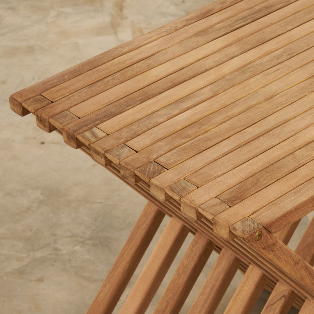 Table basse de jardin en teck  pliante Fish Table basse de jardin en teck  pliante Fish