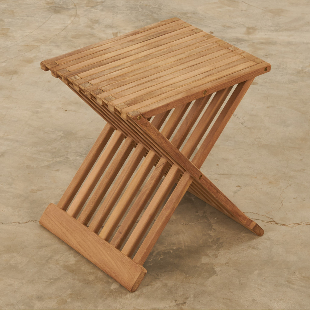 Table basse de jardin en teck  pliante Fish Table basse de jardin en teck  pliante Fish