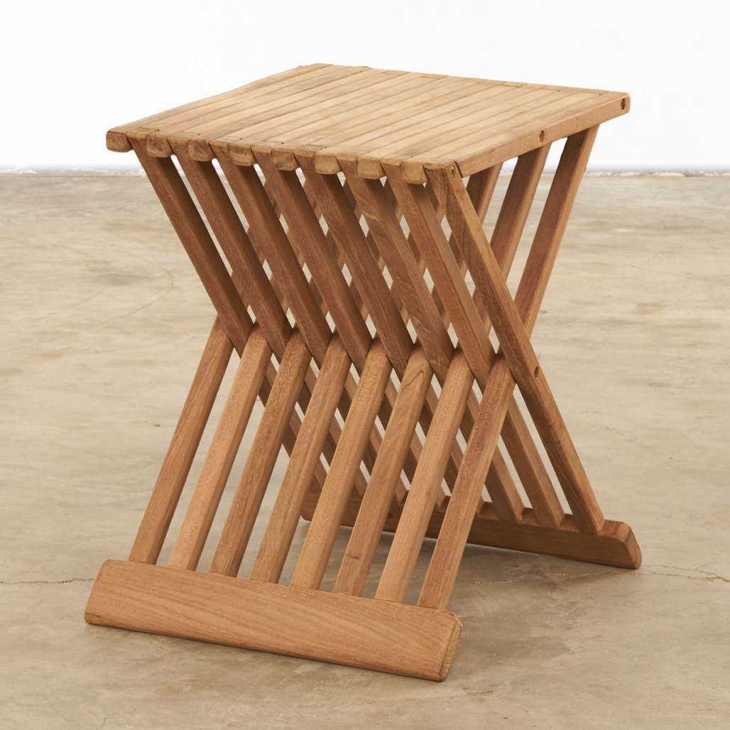 Table basse de jardin en teck  pliante Fish Table basse de jardin en teck  pliante Fish