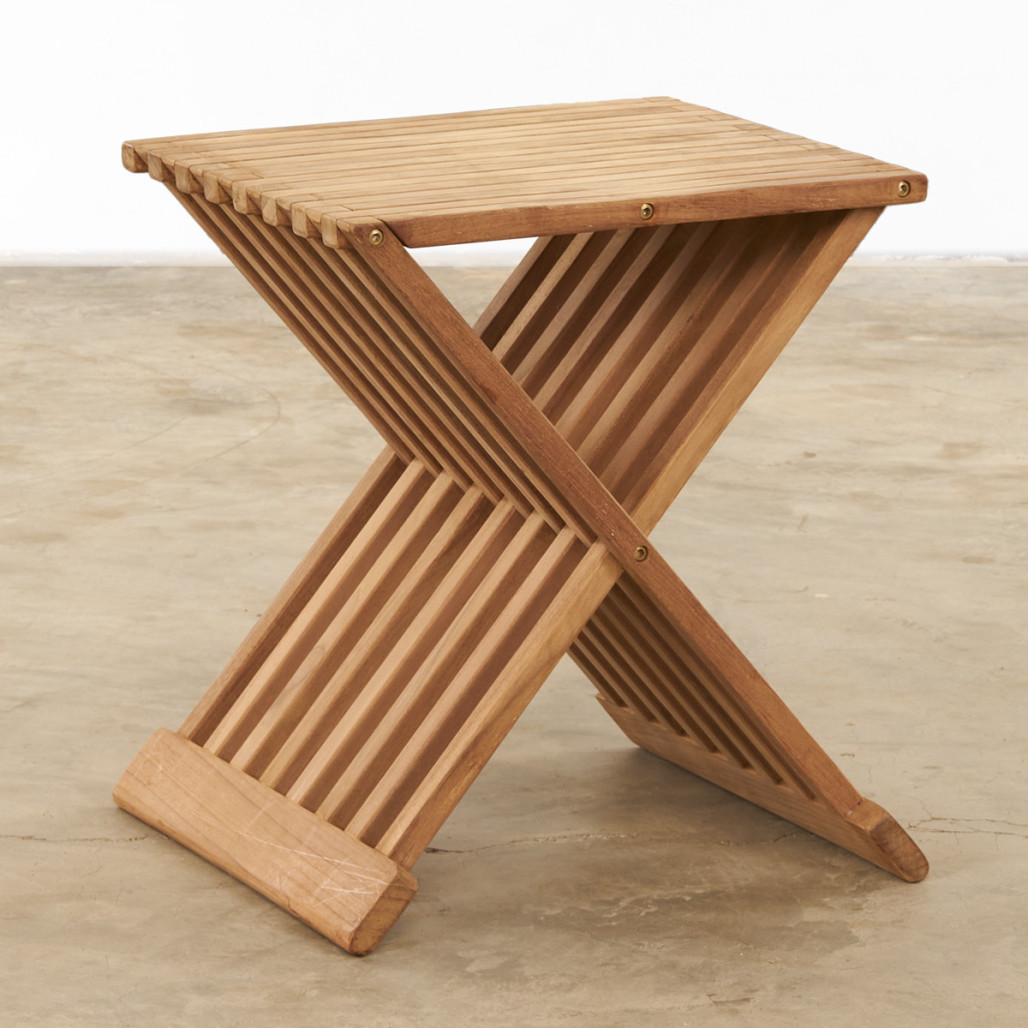 Table basse de jardin en teck  pliante Fish Table basse de jardin en teck  pliante Fish