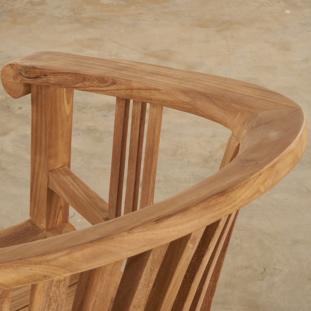Fauteuil de jardin en teck Romane Fauteuil de jardin en teck Romane