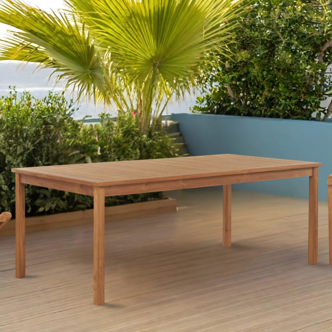 Table de jardin en teck massif 200 Frida
