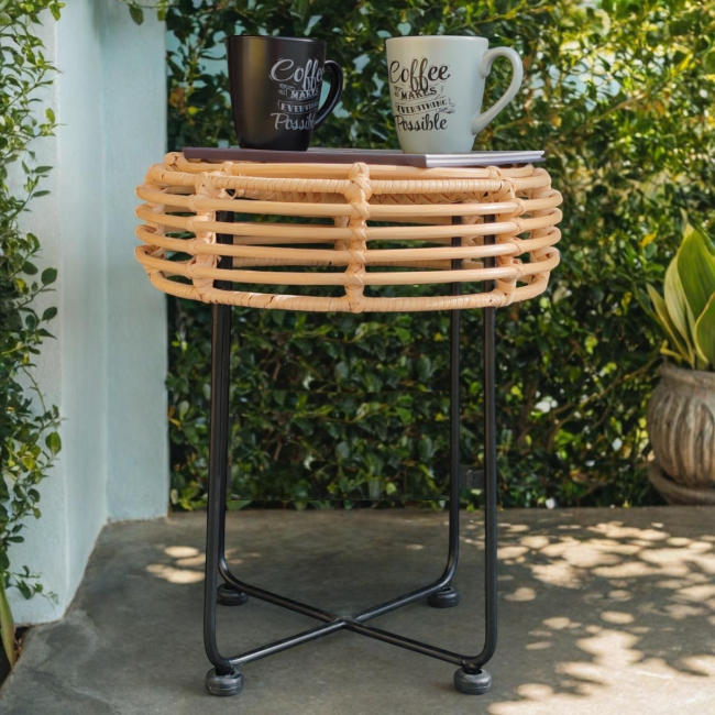 Table basse en rotin Emma