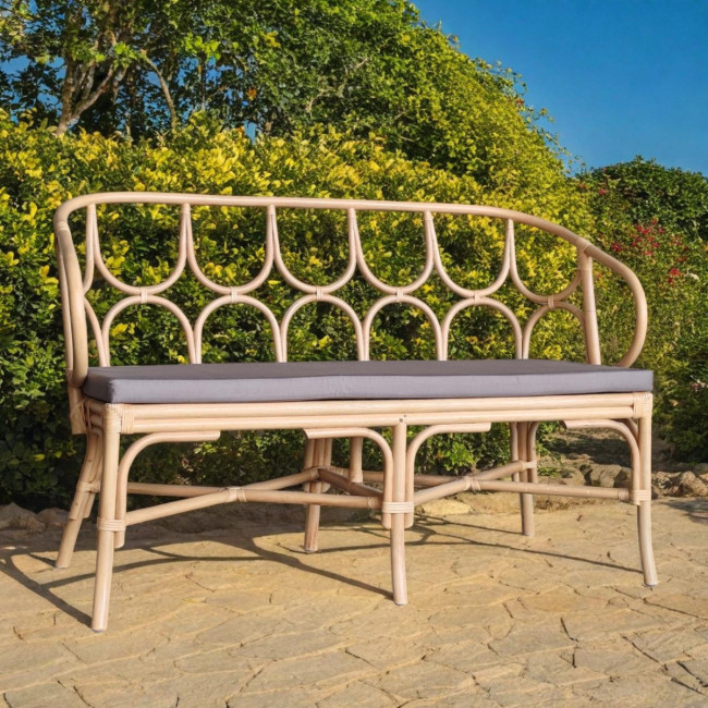 Banc en rotin pour le jardin Ilan