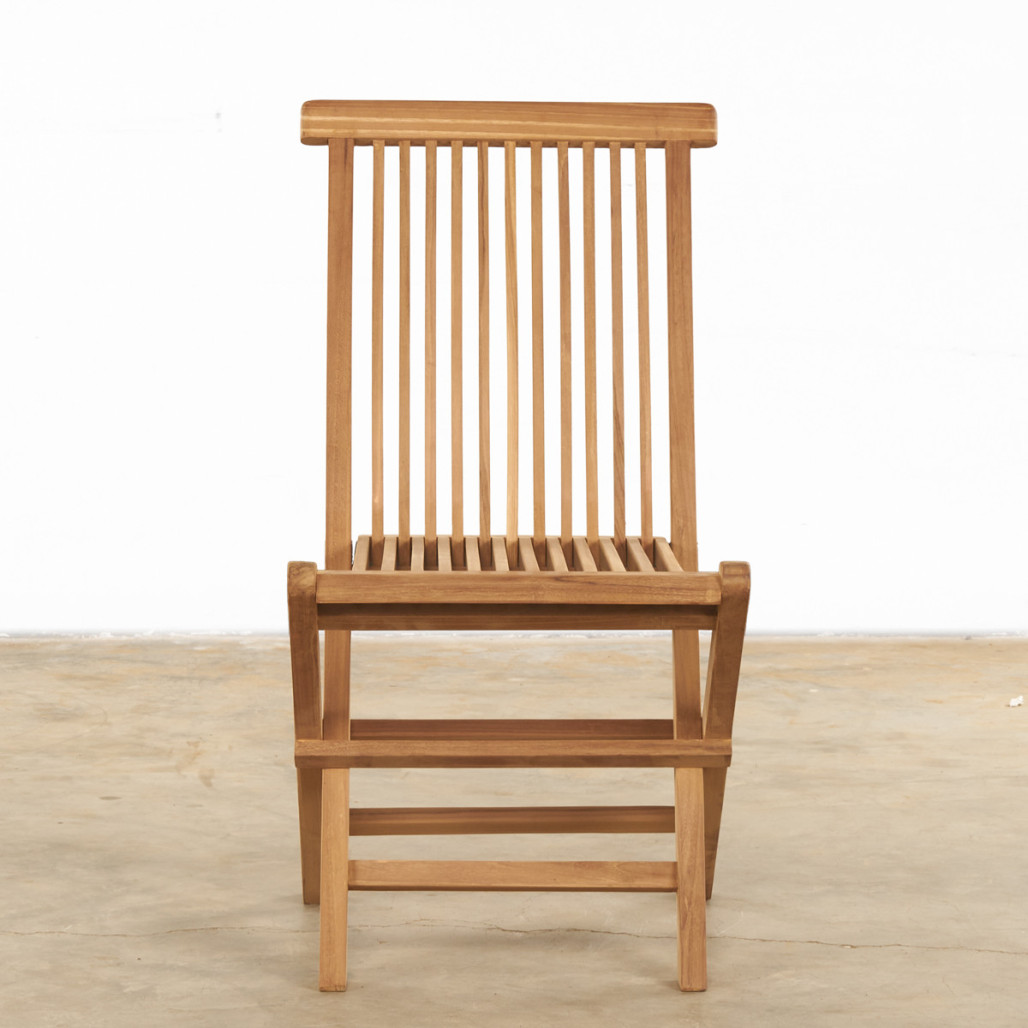 Ensemble table de jardin extensible et 6 chaises pliantes en teck massif