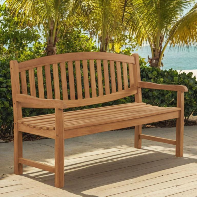 Banc de jardin en teck massif Hadapo